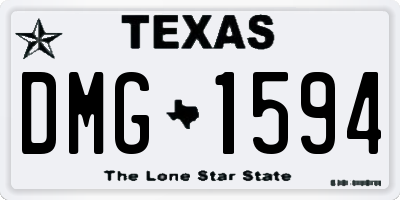 TX license plate DMG1594