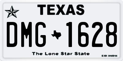 TX license plate DMG1628