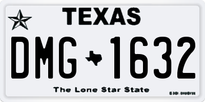 TX license plate DMG1632