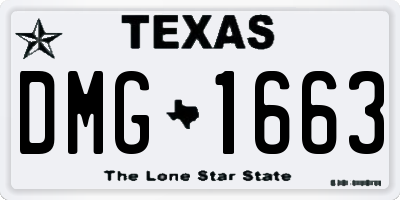 TX license plate DMG1663