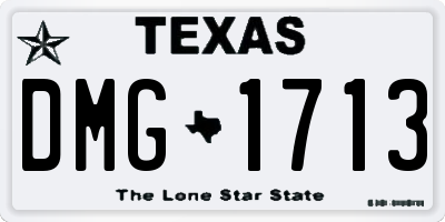 TX license plate DMG1713