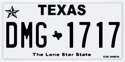 TX license plate DMG1717