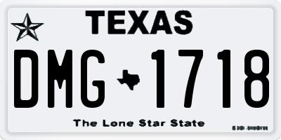 TX license plate DMG1718