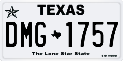 TX license plate DMG1757