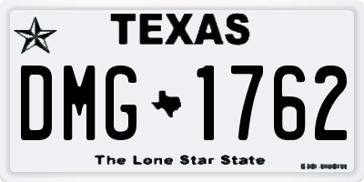 TX license plate DMG1762