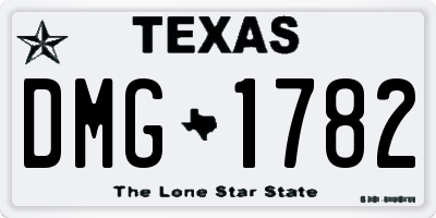 TX license plate DMG1782