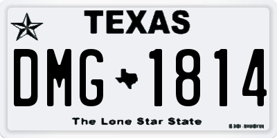 TX license plate DMG1814