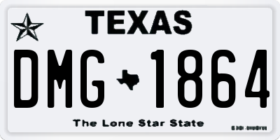 TX license plate DMG1864