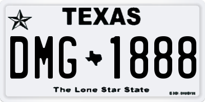 TX license plate DMG1888