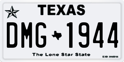 TX license plate DMG1944