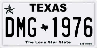 TX license plate DMG1976