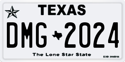 TX license plate DMG2024