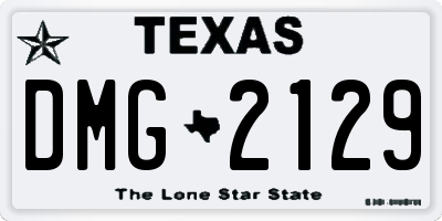 TX license plate DMG2129