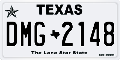 TX license plate DMG2148