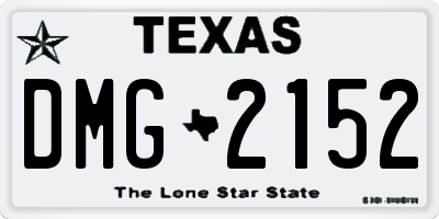 TX license plate DMG2152