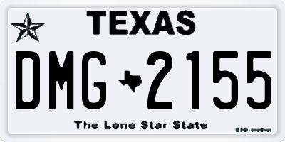 TX license plate DMG2155