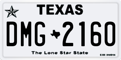 TX license plate DMG2160