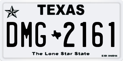 TX license plate DMG2161