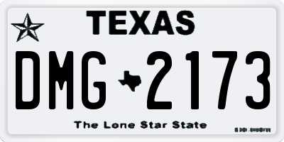 TX license plate DMG2173