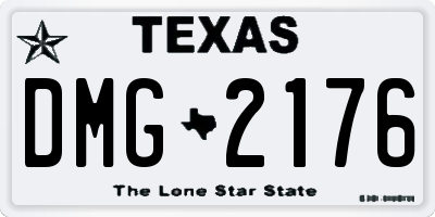 TX license plate DMG2176