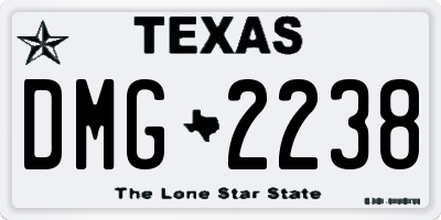 TX license plate DMG2238