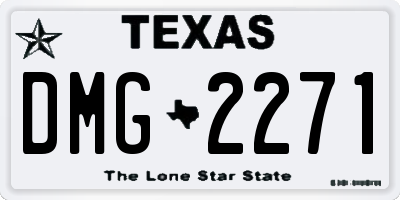 TX license plate DMG2271