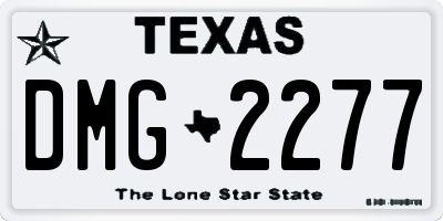 TX license plate DMG2277