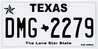 TX license plate DMG2279