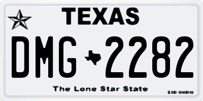TX license plate DMG2282