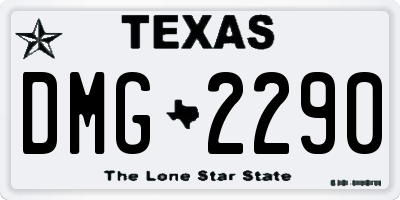TX license plate DMG2290