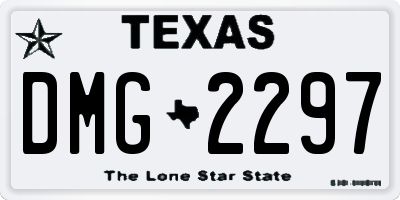 TX license plate DMG2297