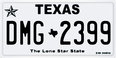 TX license plate DMG2399