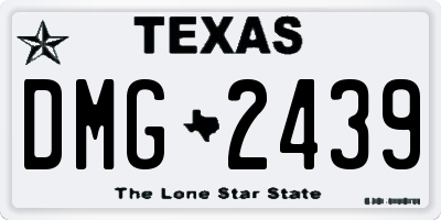 TX license plate DMG2439