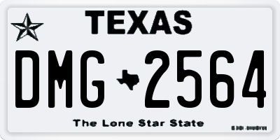 TX license plate DMG2564