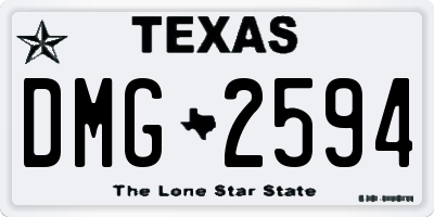 TX license plate DMG2594