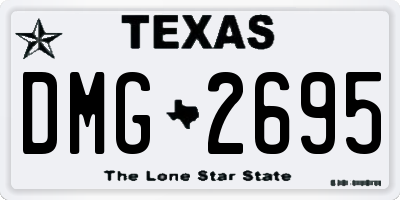 TX license plate DMG2695