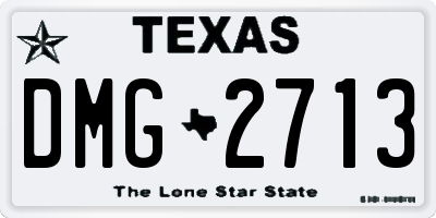 TX license plate DMG2713