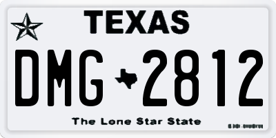 TX license plate DMG2812