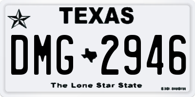 TX license plate DMG2946