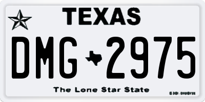 TX license plate DMG2975