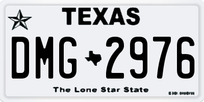 TX license plate DMG2976