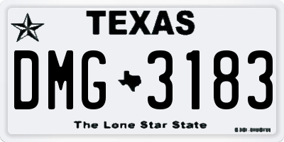 TX license plate DMG3183