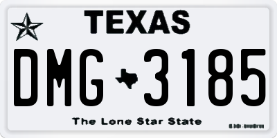 TX license plate DMG3185