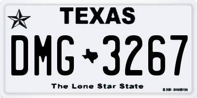 TX license plate DMG3267