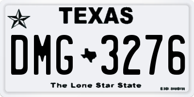 TX license plate DMG3276