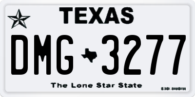 TX license plate DMG3277