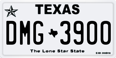 TX license plate DMG3900