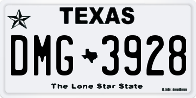 TX license plate DMG3928