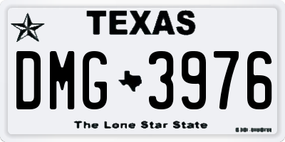 TX license plate DMG3976