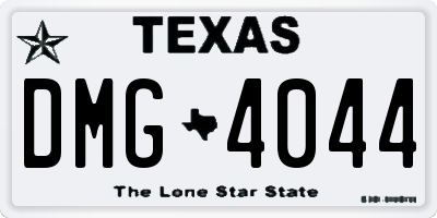 TX license plate DMG4044